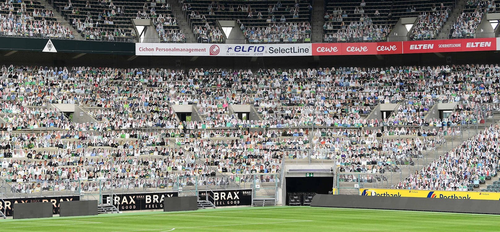 Gladbach schmückt das Stadion mit 20.000 Fans aus Pappe