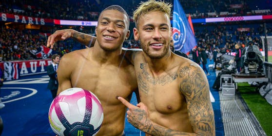 Die beiden Paris-Stars M'bappe (l.) und Neymar