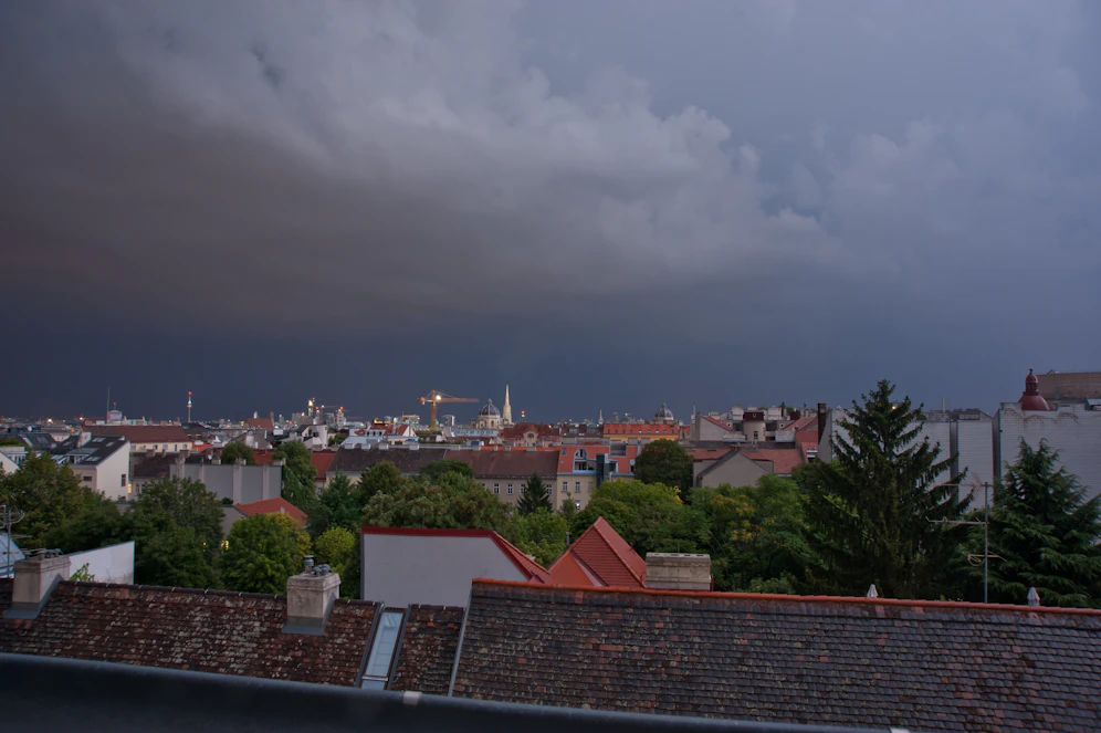 Gewitter über Wien.
