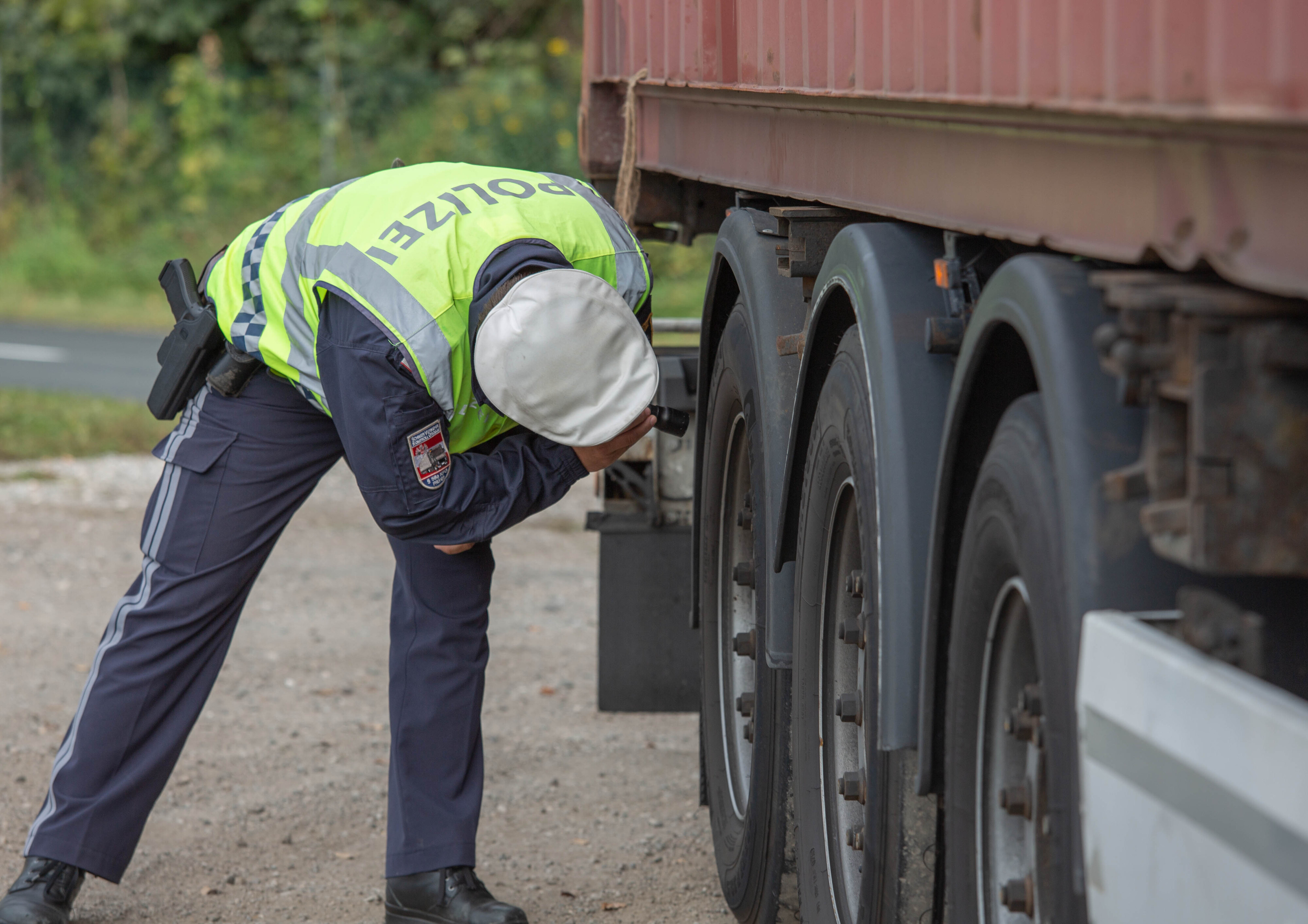 Symbolfoto einer Polizeikontrolle