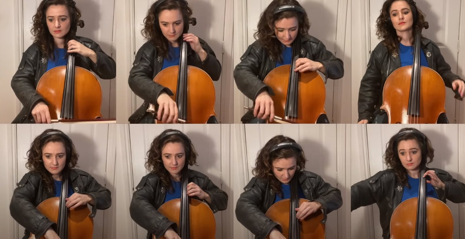Cellistin SamaraGinsberg spielt die Knight-Rider-Melodie auf 8 Cellos.