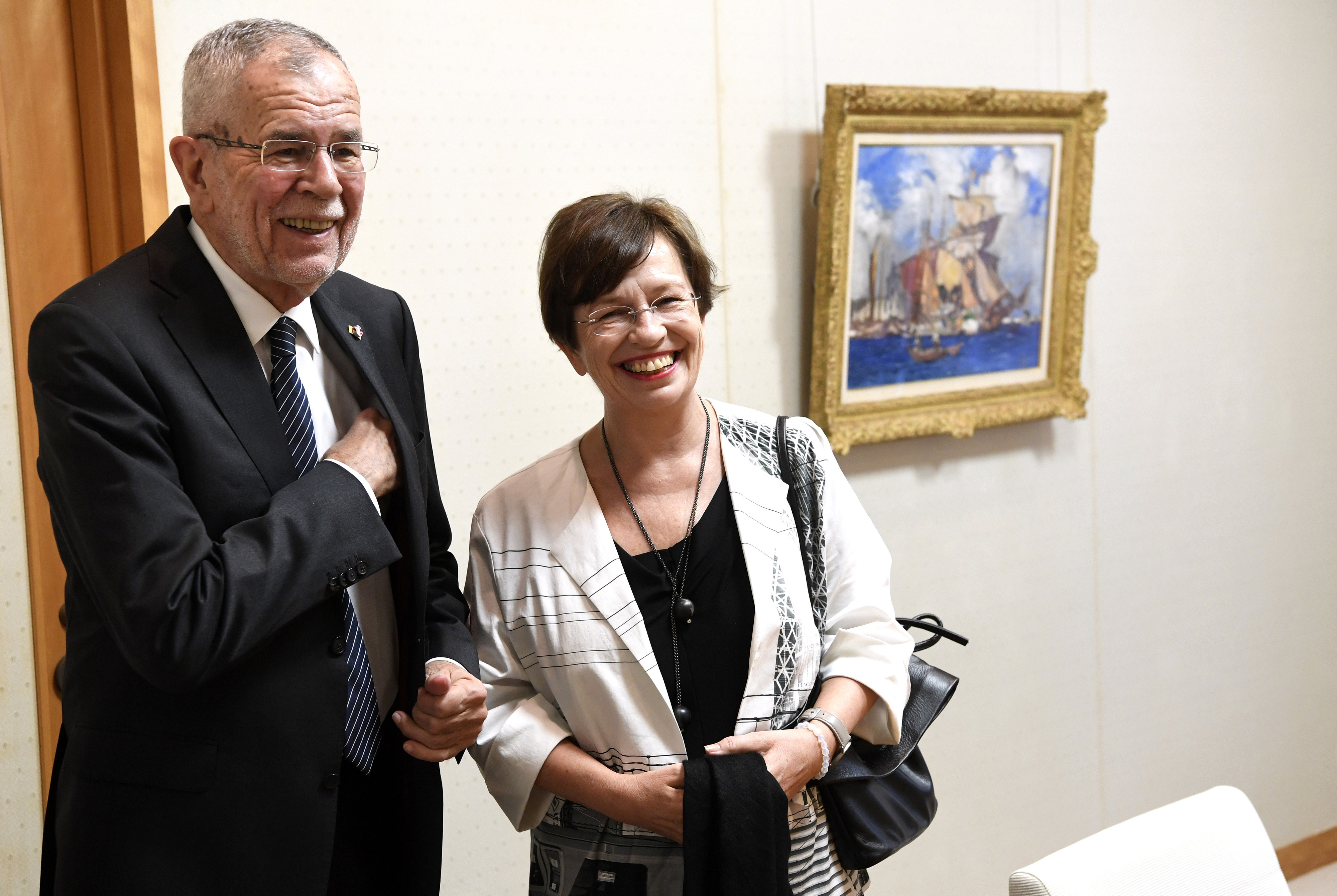 Bundespräsident Alexander Van der Bellen und First Lady Doris Schmidauer