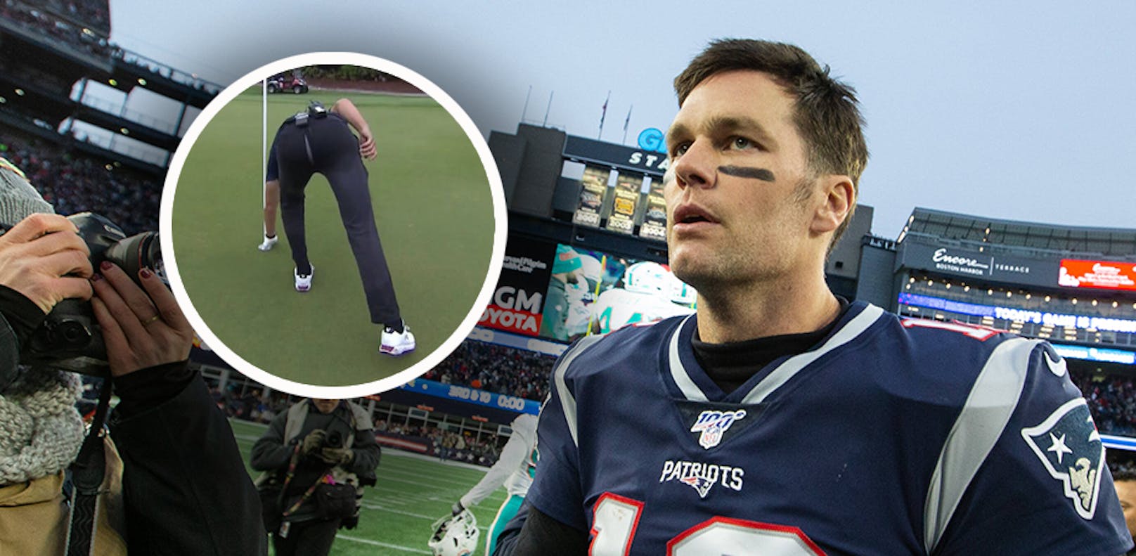 NFL-Star Tom Brady sorgt beim Golfen für Lacher.