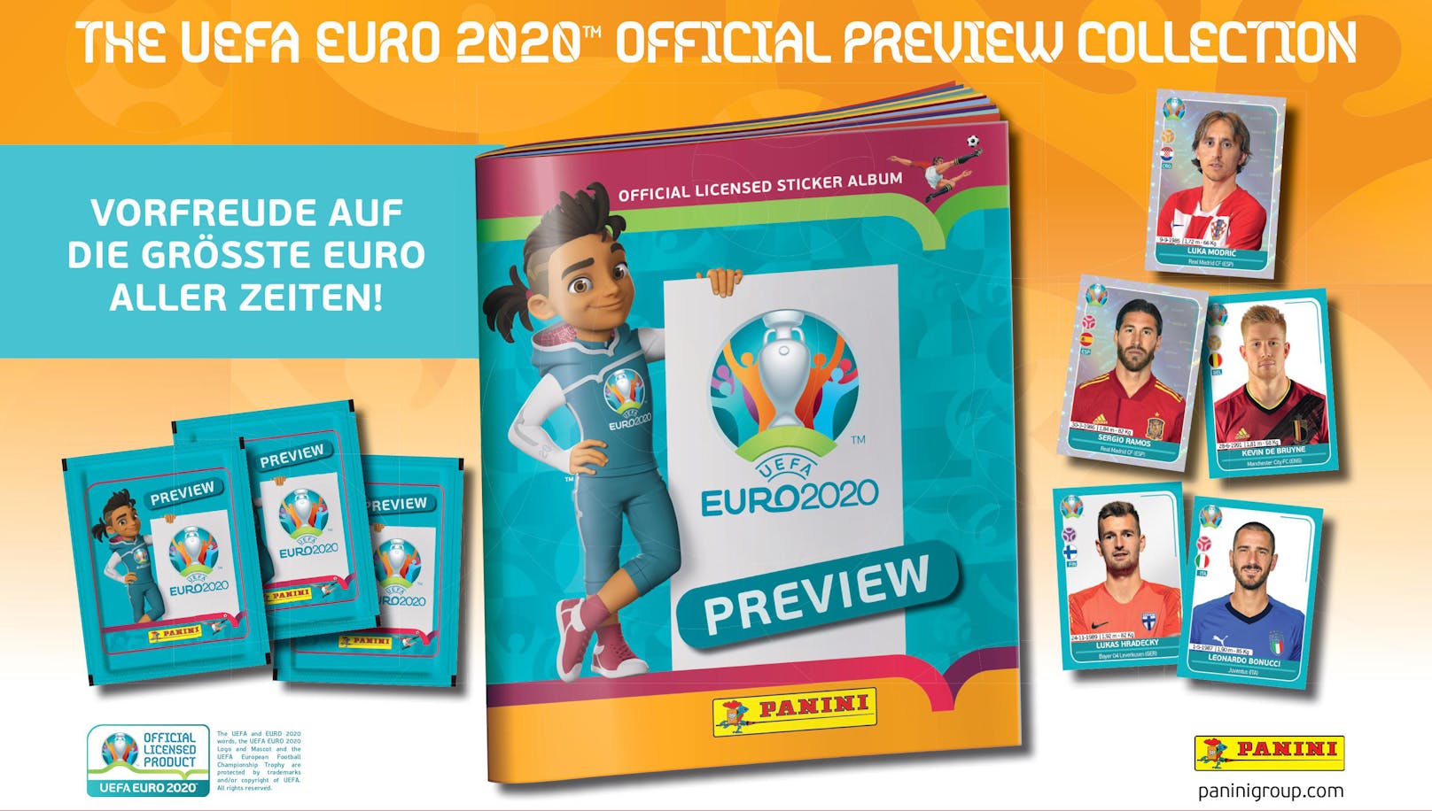Jetzt mitspielen: Gewinne die exklusive UEFA Euro 2020™ Official Preview Stickerkollektion von Panini!
