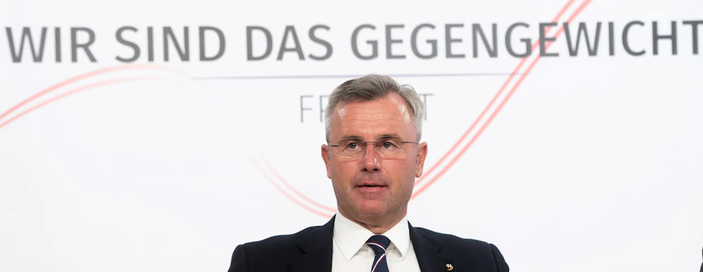 Klubobmann und Vorsitzender der FPÖ Norbert Hofer bei einer Pressekonferenz am 13. Mai 2020