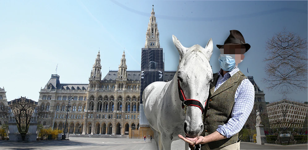 Der Rathaus-Sprecher trat in der Corona-Krise mit Gaul auf.