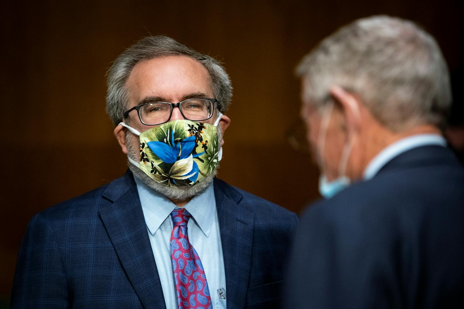 Maskenpflicht: Andrew Wheeler, Leiter der amerikansichen Umweltschutzbehörde mit Maske 