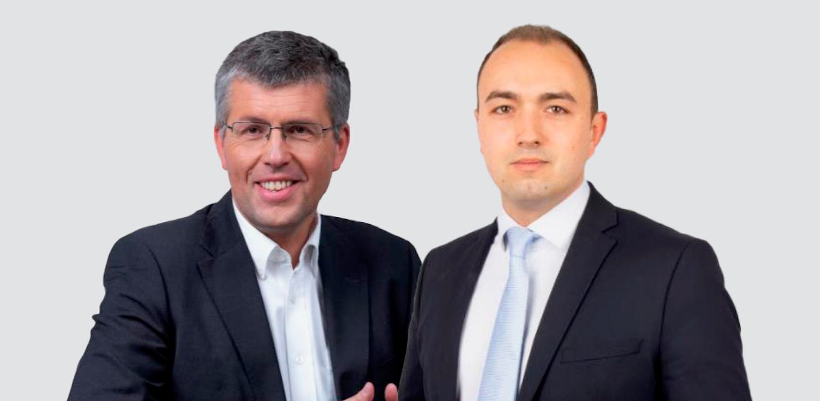Bürgermeister Martin Schuster (VP) und Gemeinderat Alexander Murlasits (FP, r.)