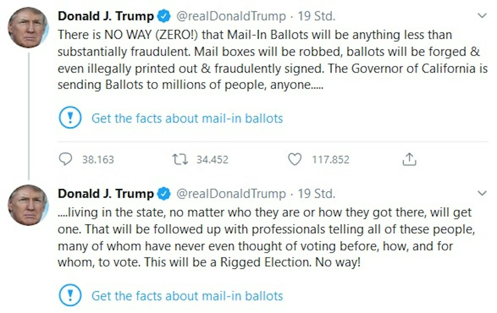 Die Tweets von Donald Trump werden nun von Twitter einem Faktencheck unterzogen.