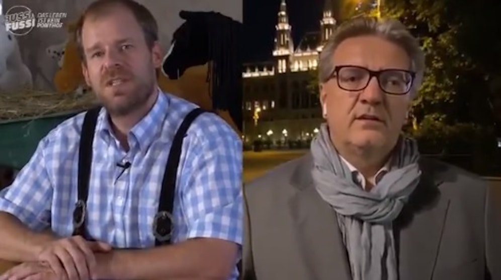 In der Satire-Sendung gestand Hacker: Wien sei Schuld an Chemtrails und am Aussterben der Dinosaurier.