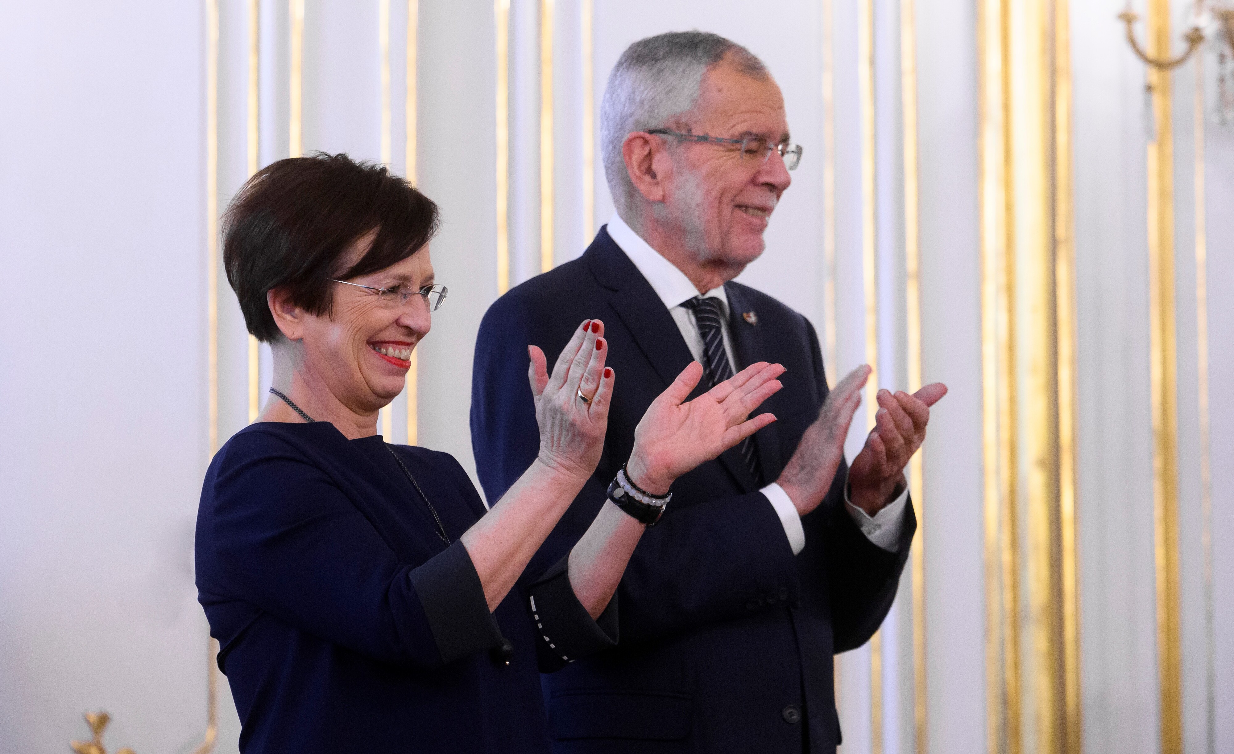 Bundespräsident Alexander Van der Bellen und seine First Lady Doris Schmidauer