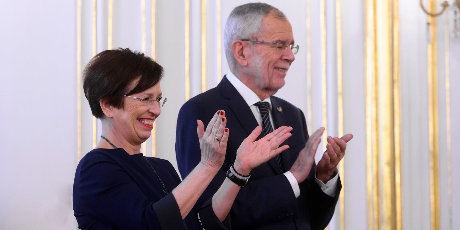 Bundespräsident Alexander Van der Bellen und seine First Lady Doris Schmidauer