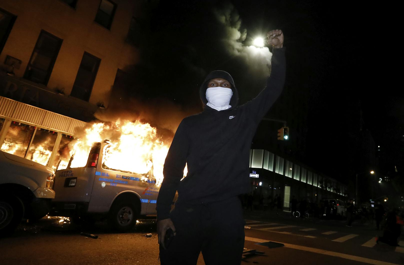 Es war die zweite Nacht in Folge, dass es in New York zu Protesten kam.