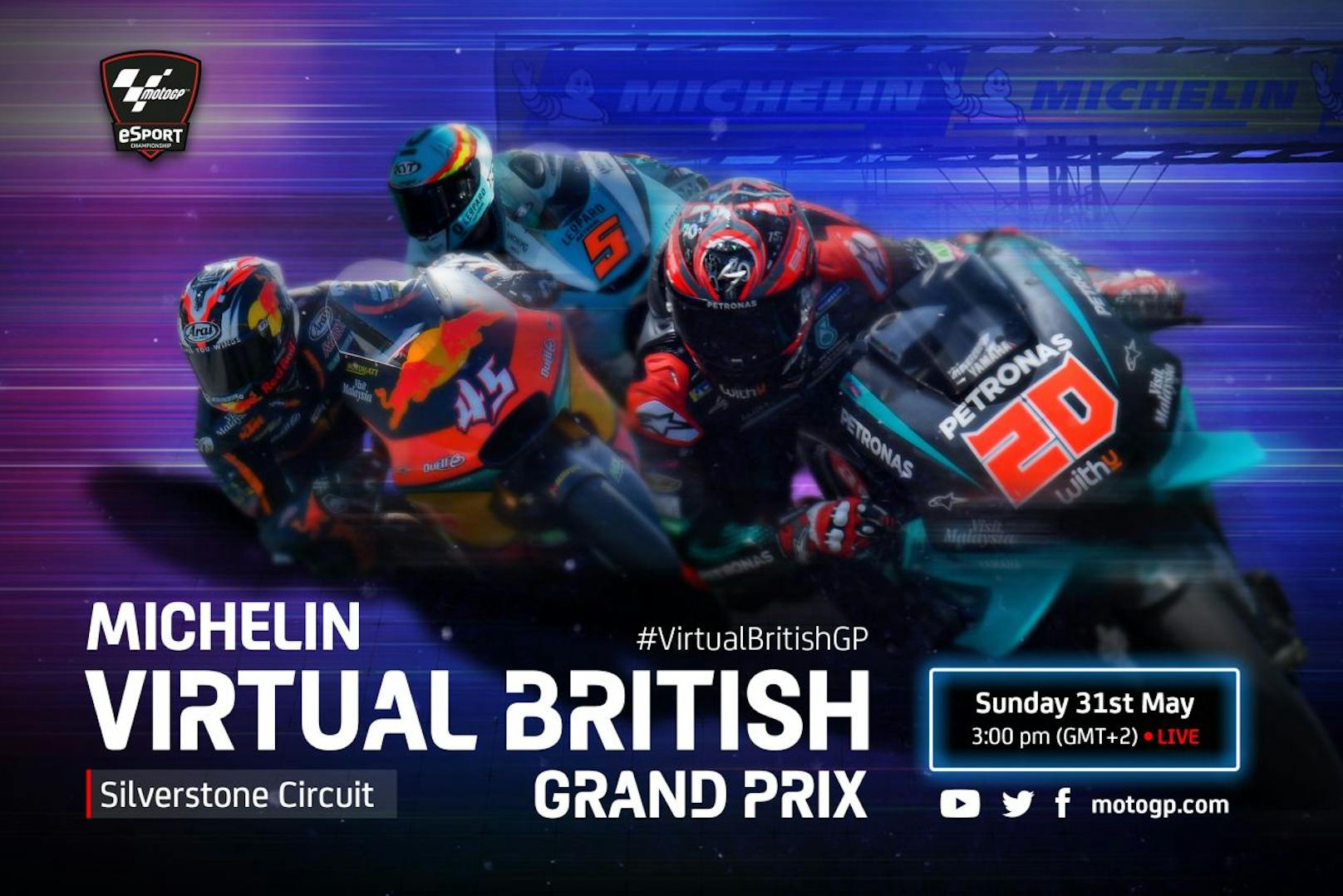 Der Michelin Virtual British Grand Prix findet am 31. Mai 2020 statt.