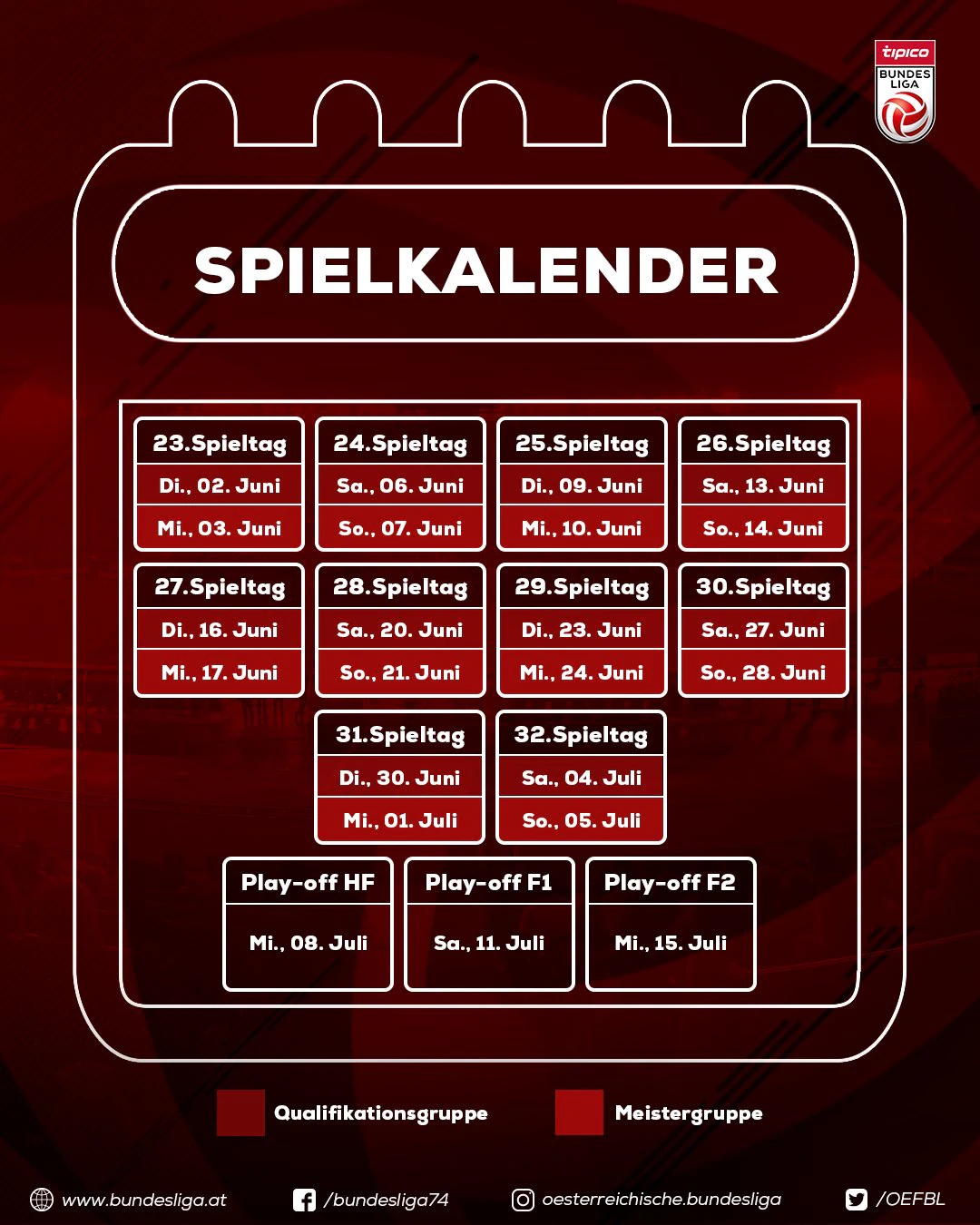 Der Bundesliga-Spielkalender