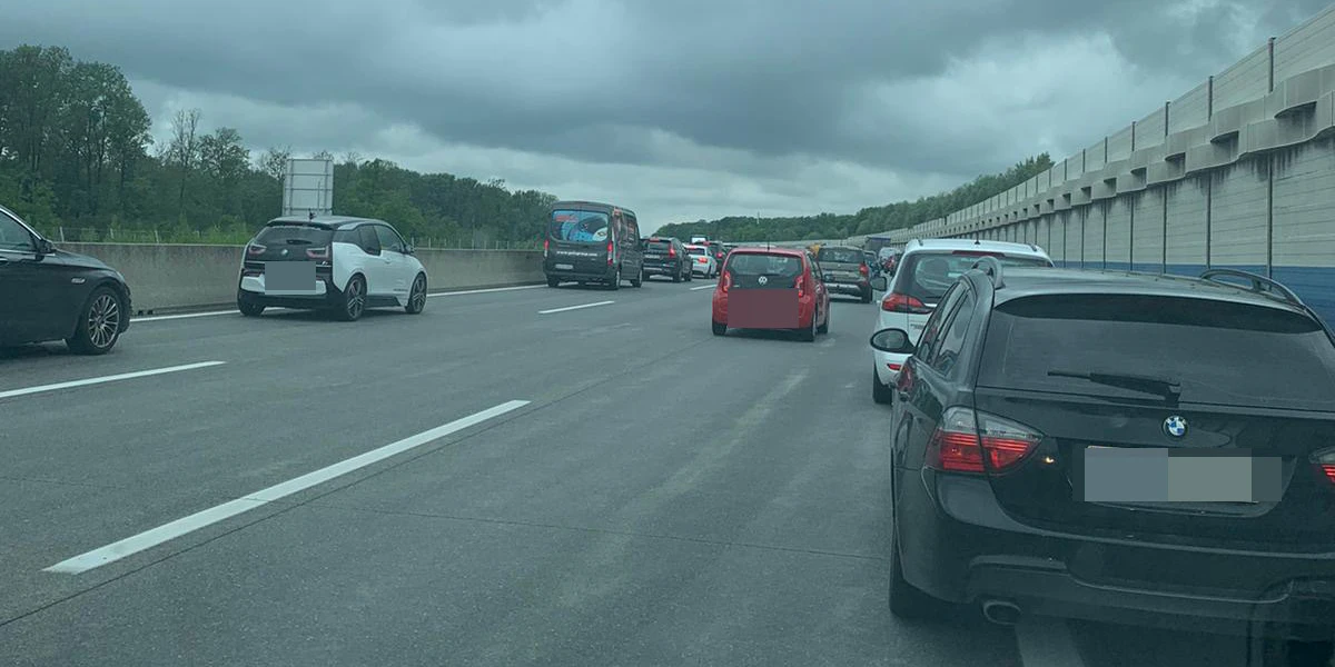 Die Rettungsgasse funktionierte einwandfrei.