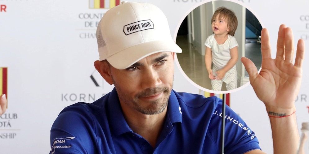 Camilo Villegas erzählt bei einer Pressekonferenz vom Krebsleiden seiner kleinen Tochter Mia.