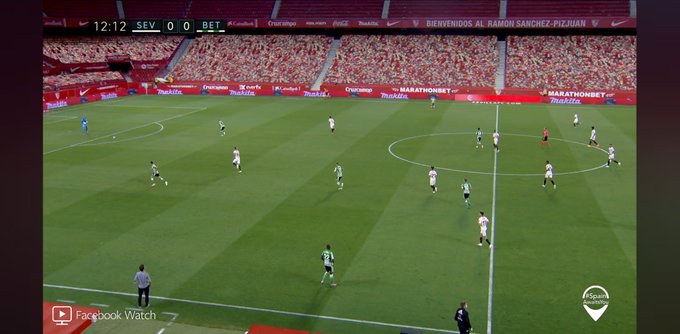 Im spanischen TV wurden virtuelle Fans auf die Tribünen gesetzt.