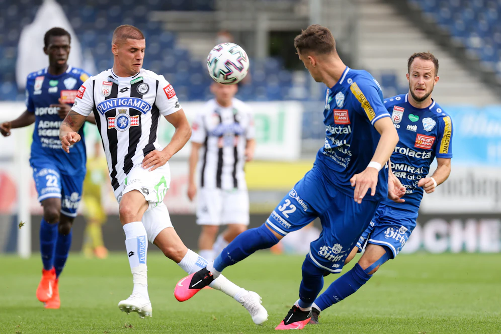 Despodov (l.) rettete Sturm Graz den Sieg.