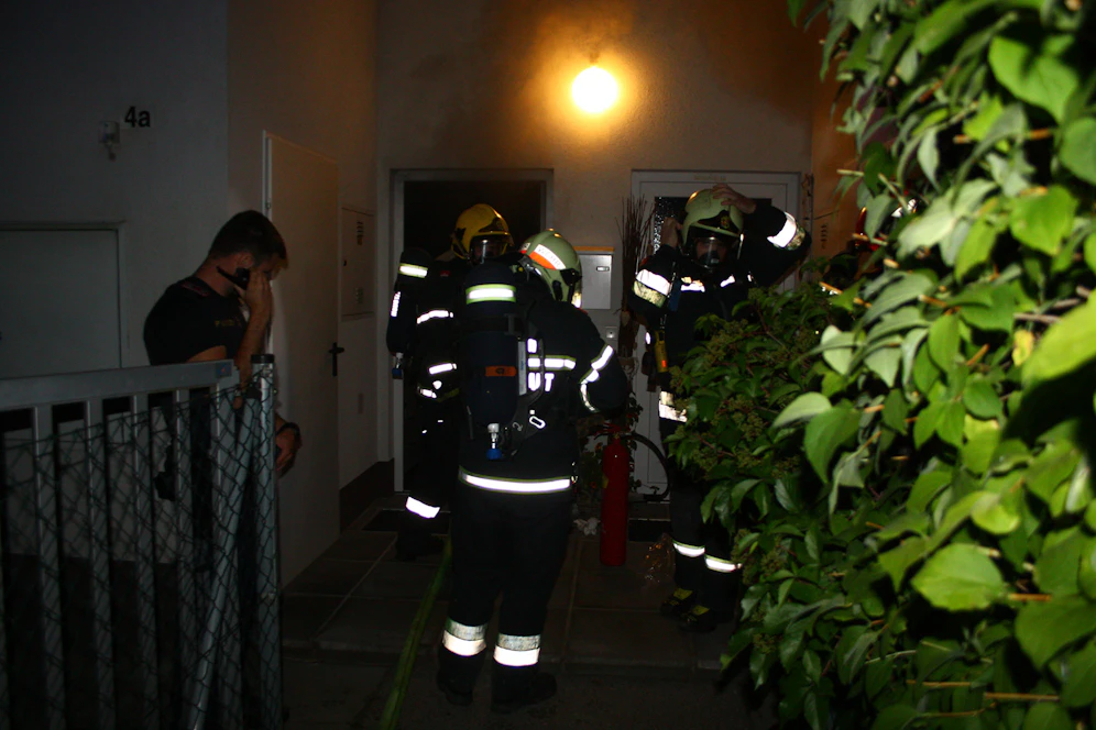 Die Feuerwehr am Einsatzort