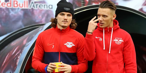 Hannes Wolf (r.) mit Marcel Sabitzer