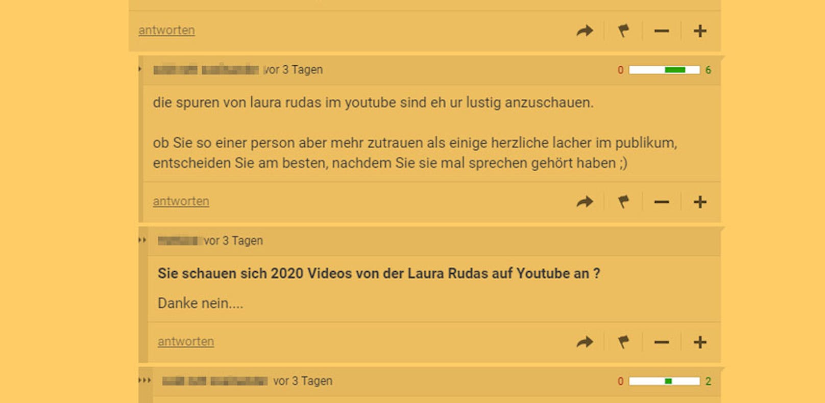 User beleidigten Laura Rudas in einem Medienforum.