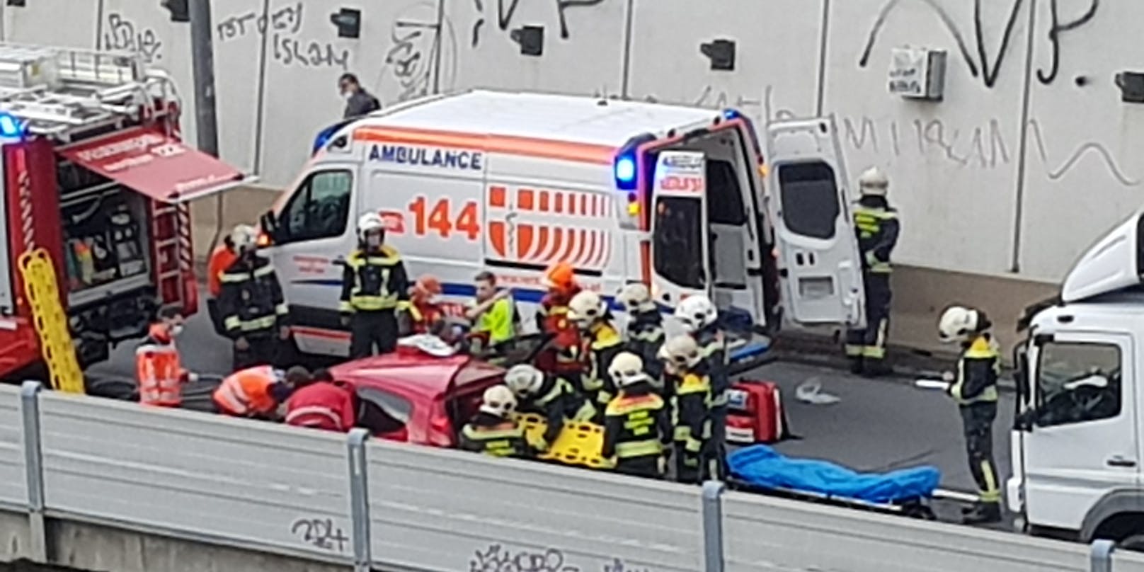 Schwerer Unfall in Wien-Penzing