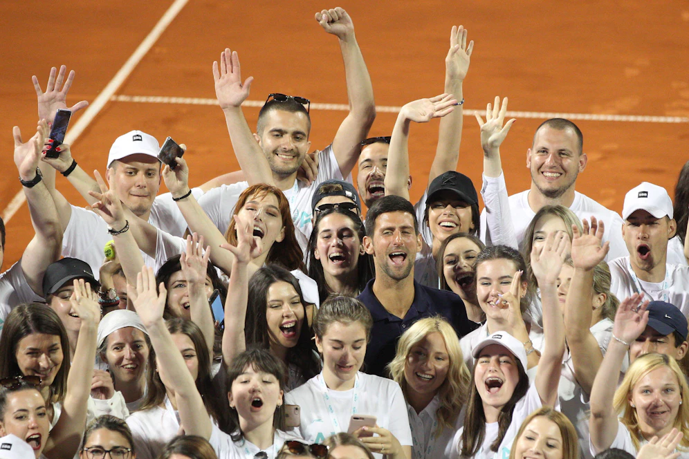 Novak Djokovic bei der Adria-Tour. Wenige Tage später wurde er positiv auf das Coronavirus getestet.