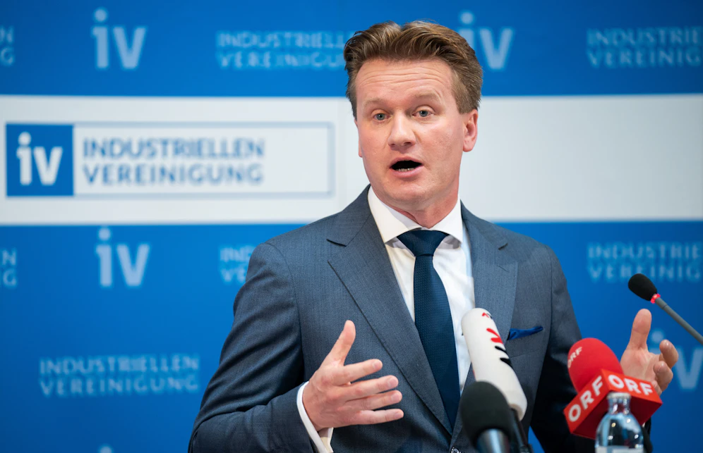 IV-Präsident Georg Knill am Freitag im Rahmen der Vorstellung des neuen IV-Präsidiums in Wien.