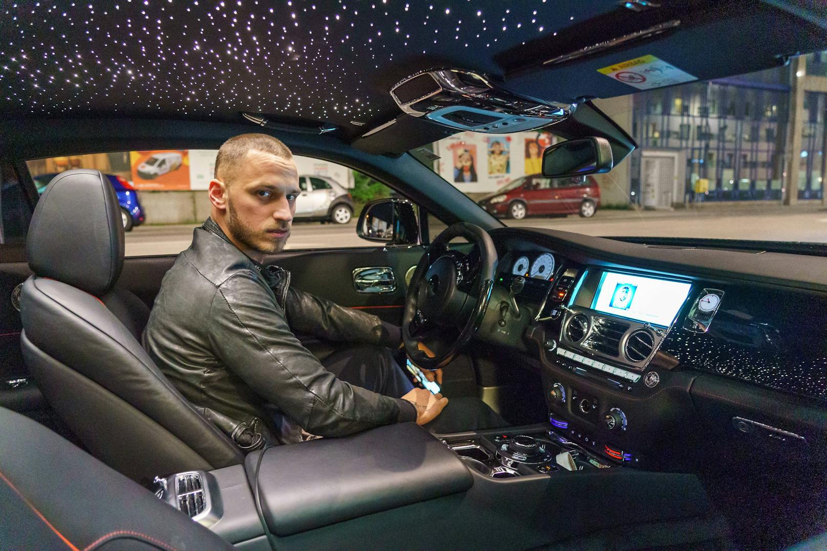 Marko Arnautovic brachte für den Dreh seinen Rolls-Royce mit. 