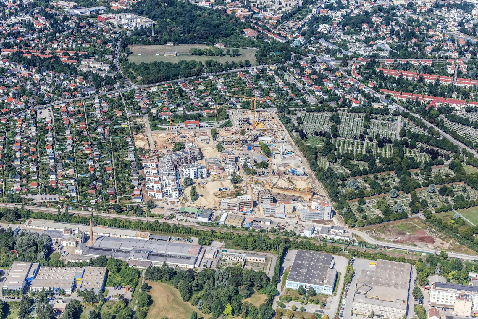 Das Stadtentwicklungsgebiet "Am Wildgarten" in Meidling.