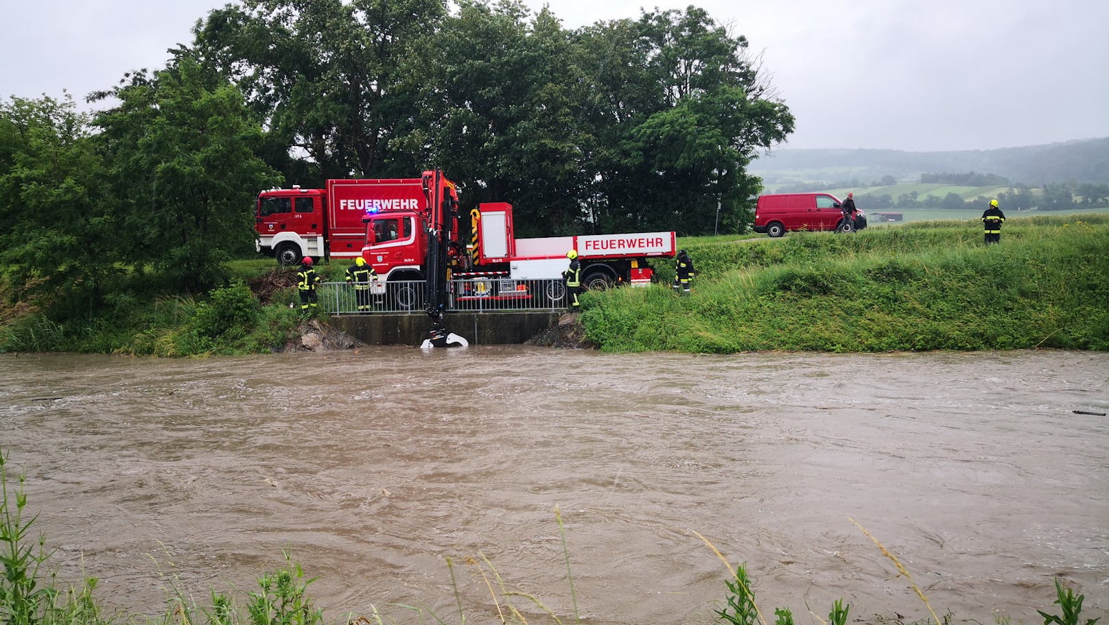 Starkregen: Bilder aus dem Bezirk Tulln