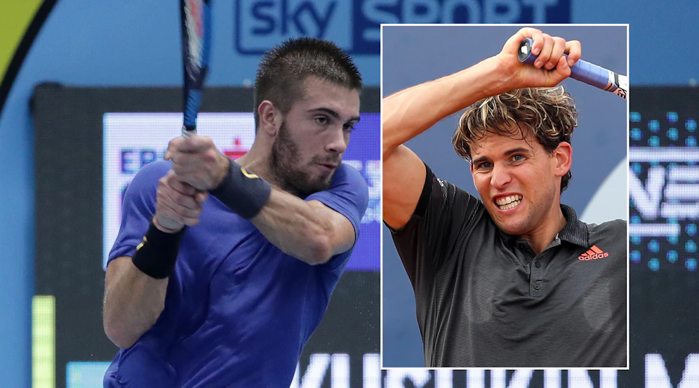 Borna Coric (l.) fing sich das Coronavirus ein.