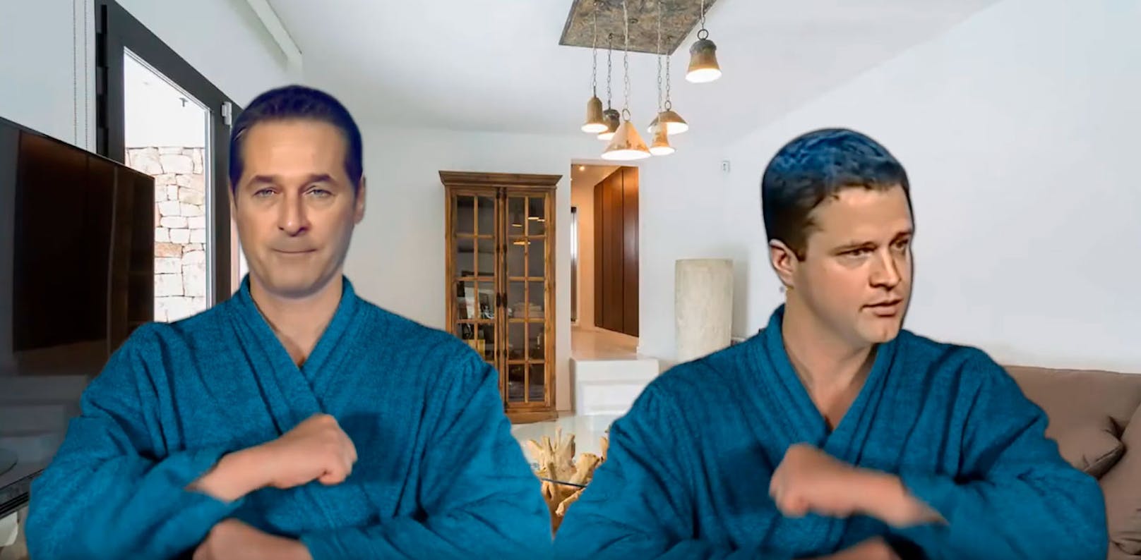 Strache und Gudenus singen im neuesten Deepfake-Video über den "Mann mit dem Koks".
