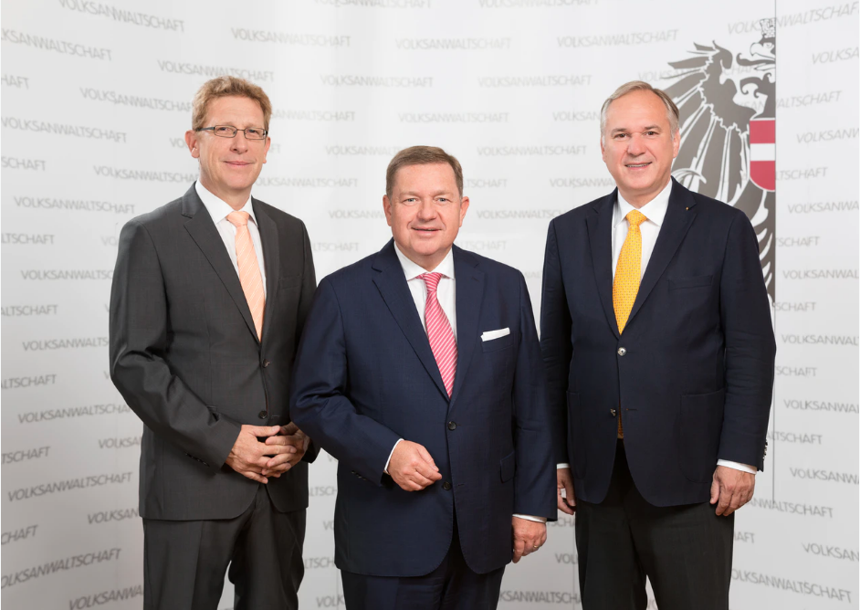 Volksanwalt Bernhard Achitz, Volksanwalt Werner Amon, Volksanwalt Walter Rosenkranz (v.l.n.r.)