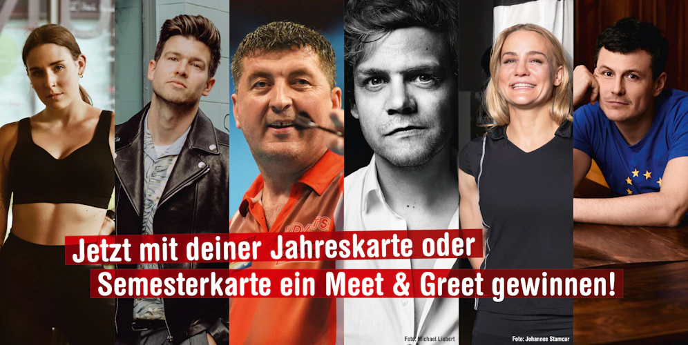 Bei einem Gewinnspiel der Wiener Linien kannst du als Öffi-Stammkunde die Promis der neuen Kampagne persönlich treffen.