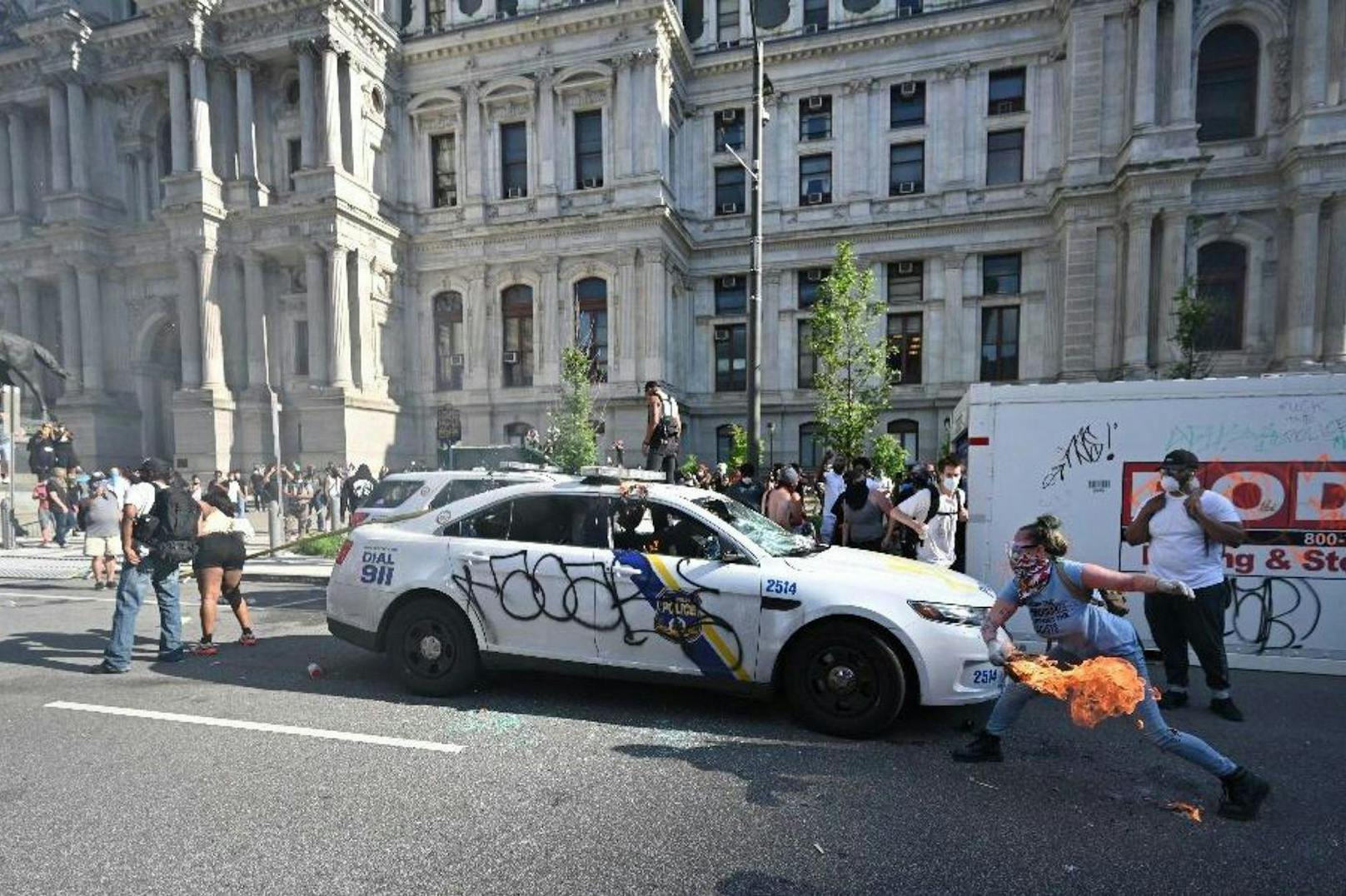 Dieses Foto wurde einer Demonstrantin in Philadelphia zum Verhängnis.