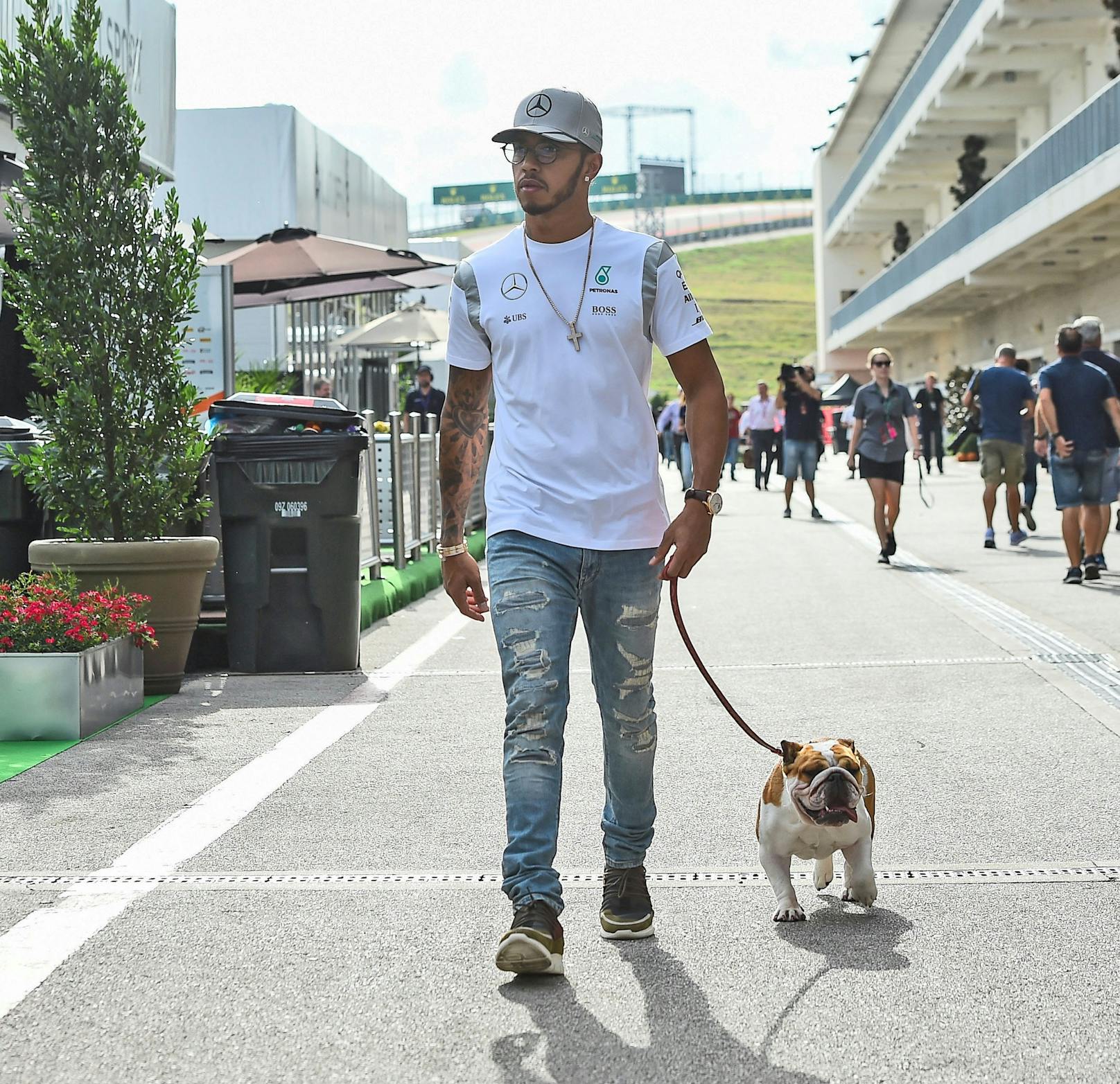 Lewis Hamilton mit Coco.