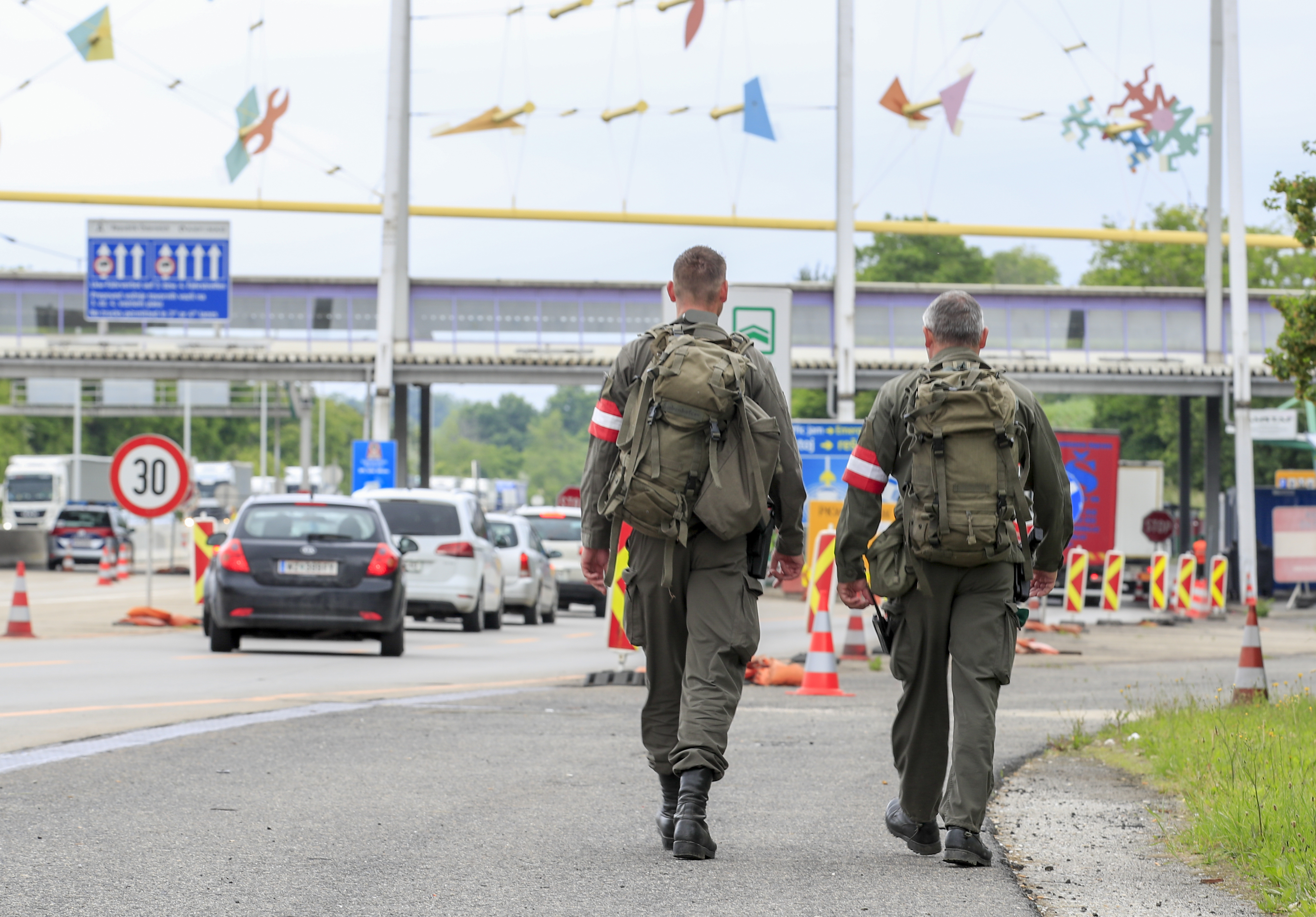 Der Grenzübergang zwischen Österreich und Slowenien