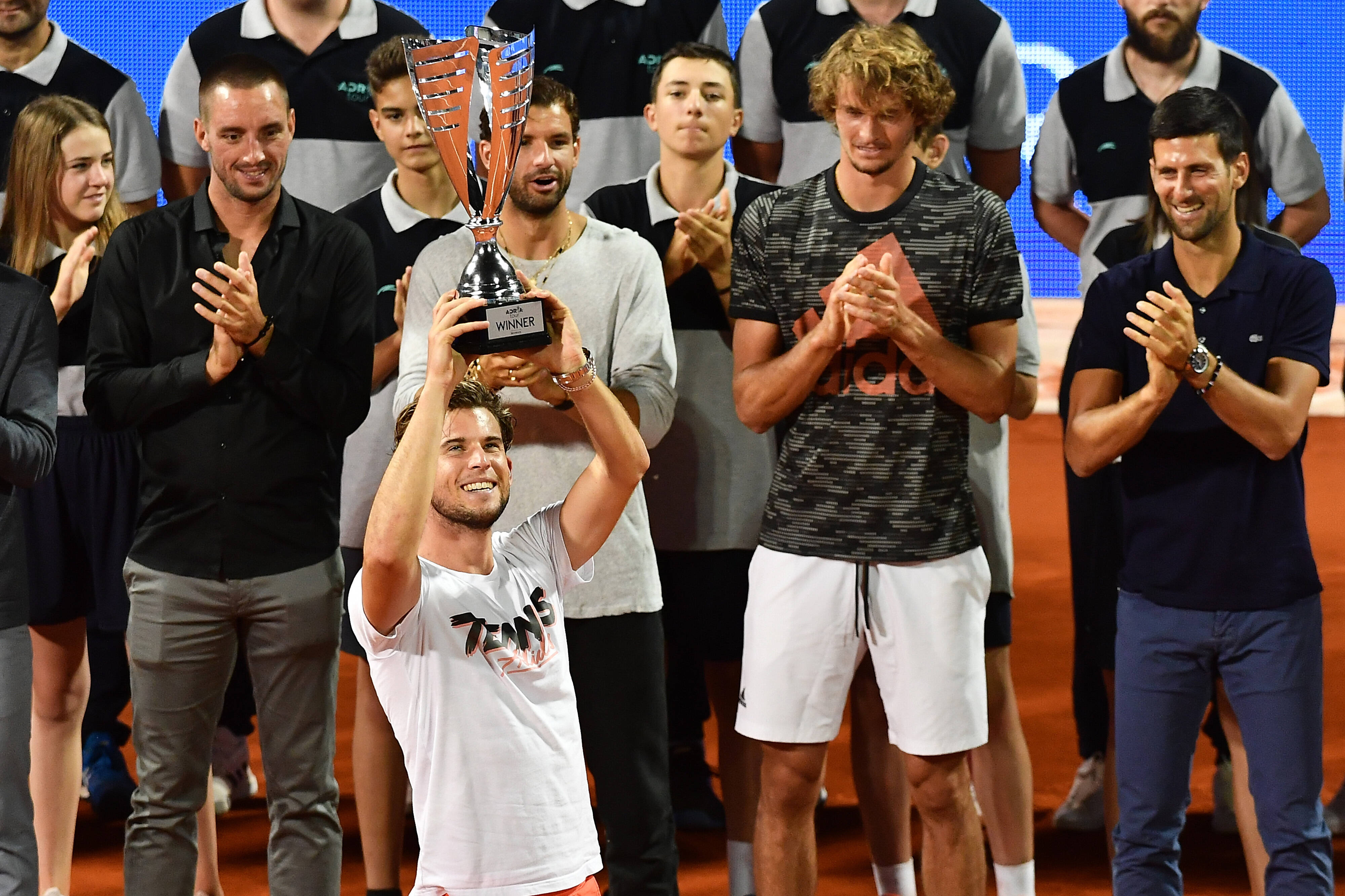 Dominic Thiem jubelte über den Titel bei der Adria Tour.