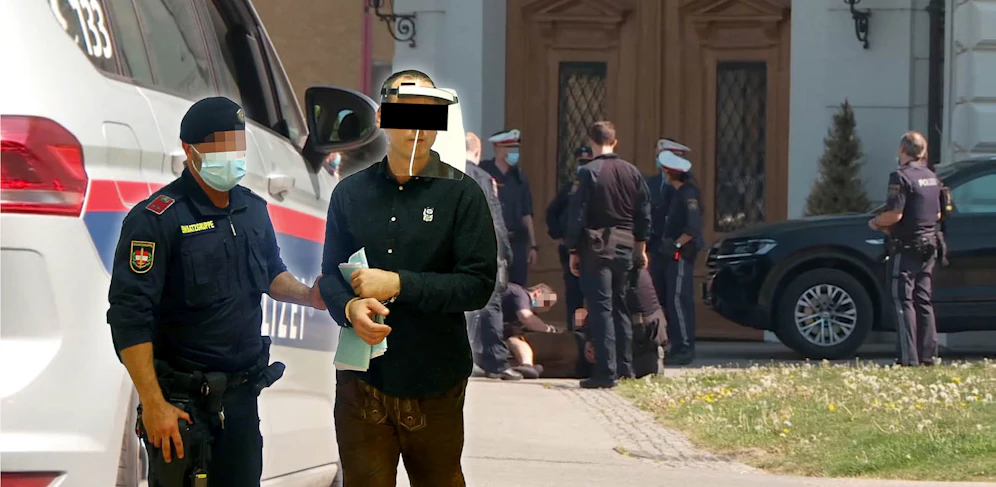 Vor Gericht in Lederhose: Angeklagter Mathias A. (33) 