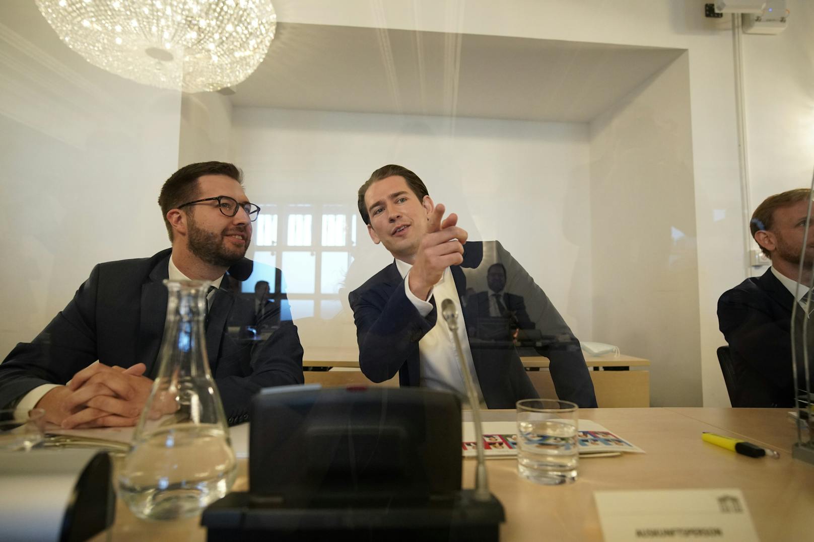 Kurz mit Vertrauensperson Lucas Weigerstorfer aus seinem Kabinett