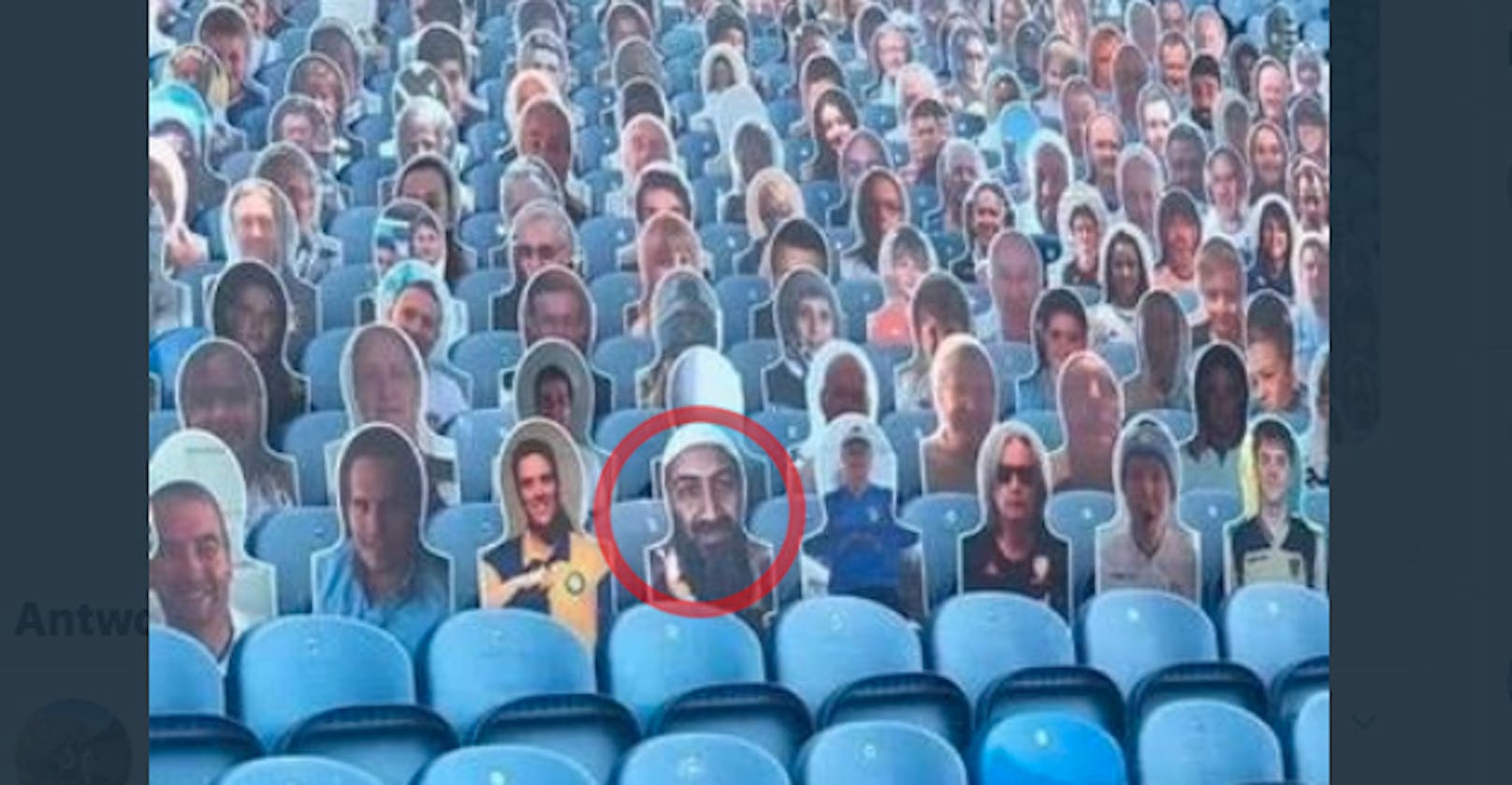 Osama bin Laden im Leeds-Stadion