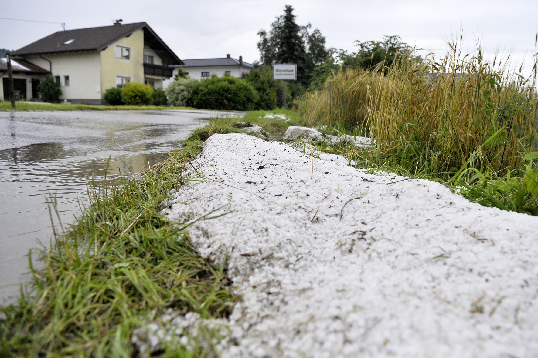 Im Innviertel ging ein heftiges Hagelunwetter nieder.