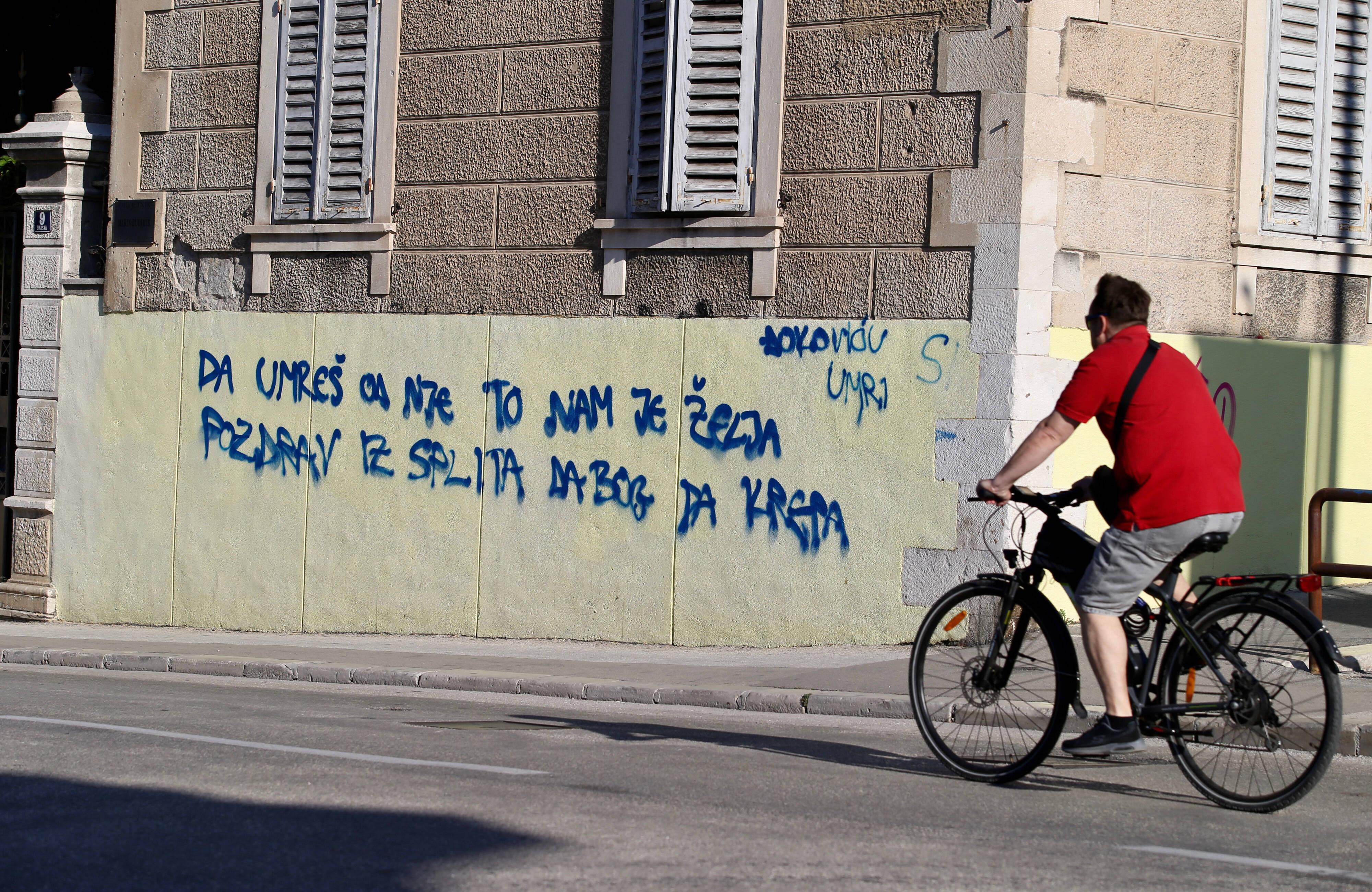 Das geschmacklose Graffiti in Split.