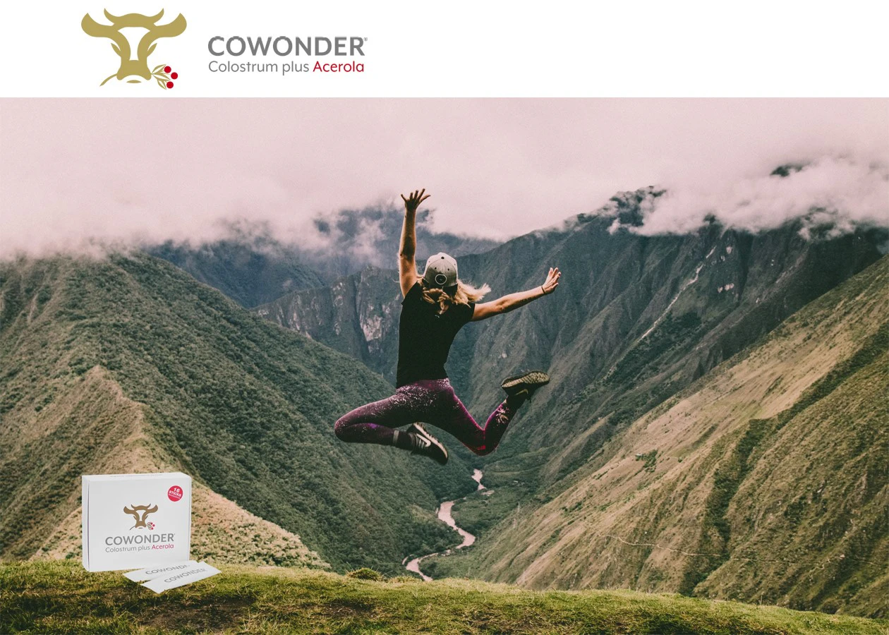 "Studien haben gezeigt, dass Colostrum die Regeneration des Körpers unterstützen kann – deshalb ist COWONDER | Colostrum plus Acerola® gerade bei Leistungssportlern sehr beliebt", erklärt der GF und Biomechaniker Sascha Bauer.