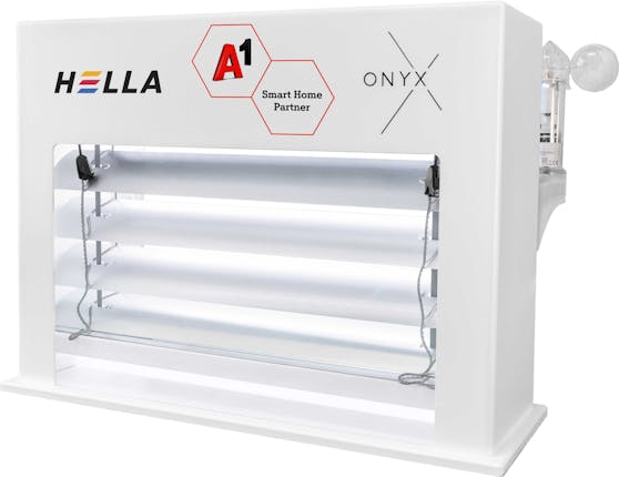 Automatisierter Hella-Sonnenschutz im A1 Smart Home.