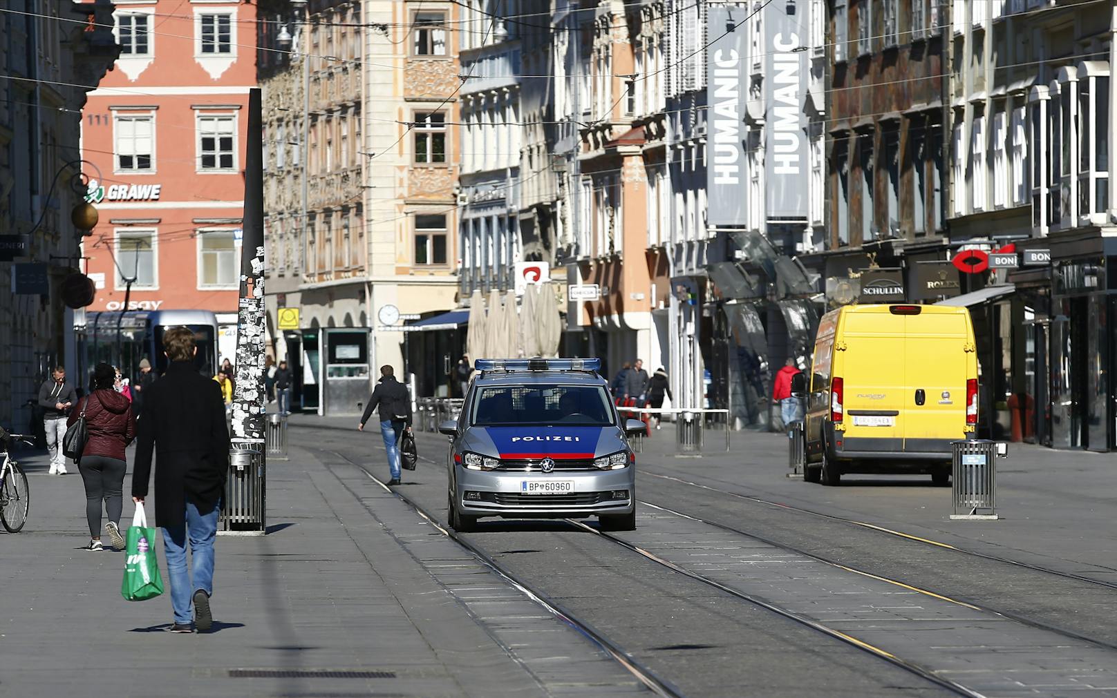 Polizeieinsatz in Graz. Symbolbild.&nbsp;