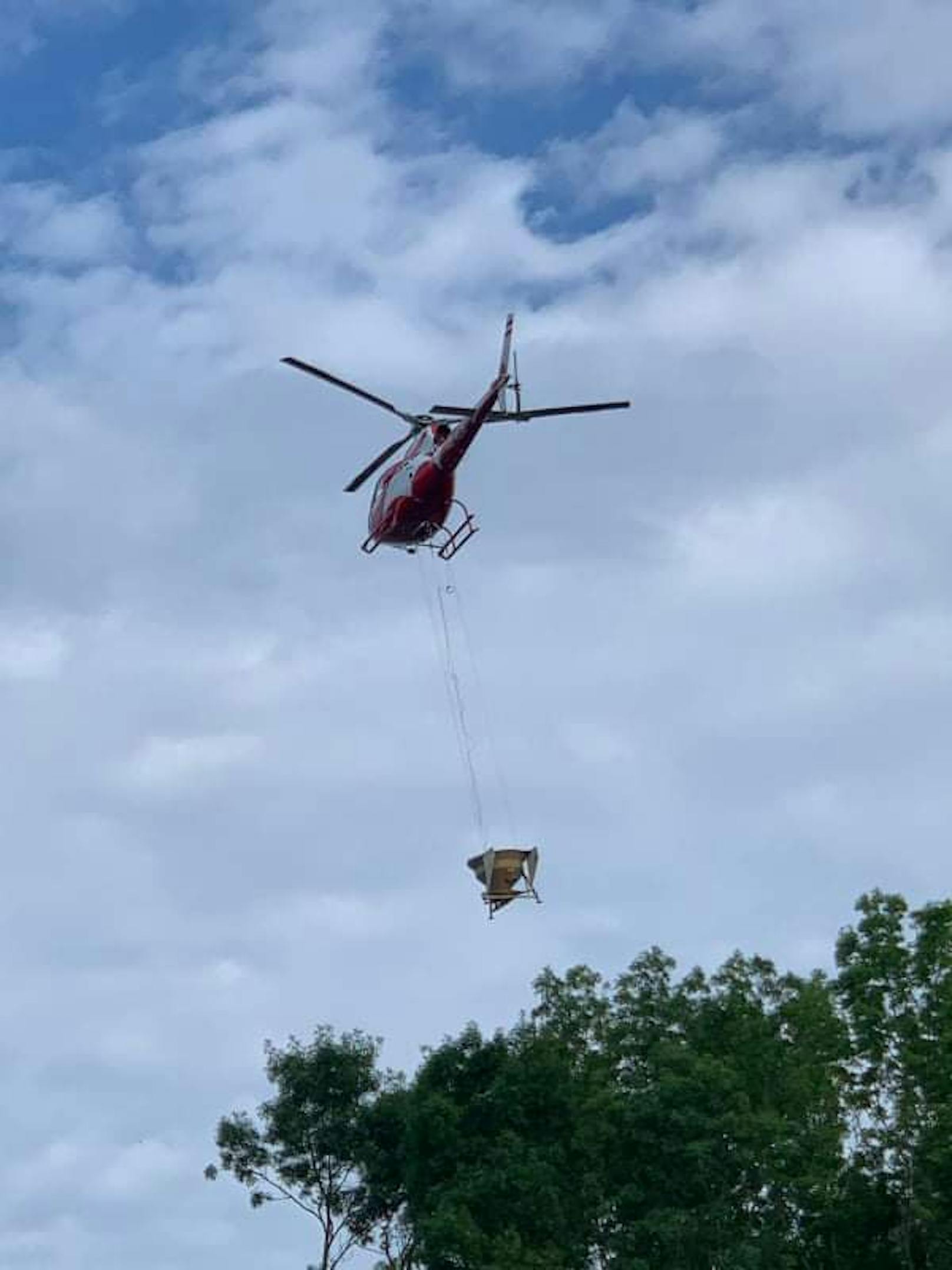 Hubschrauber im Einsatz.