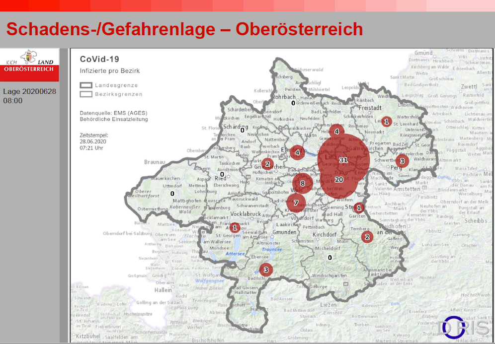Die Zahl der positiv auf Corona getesteten Menschen stieg am Sonntag auf 87.